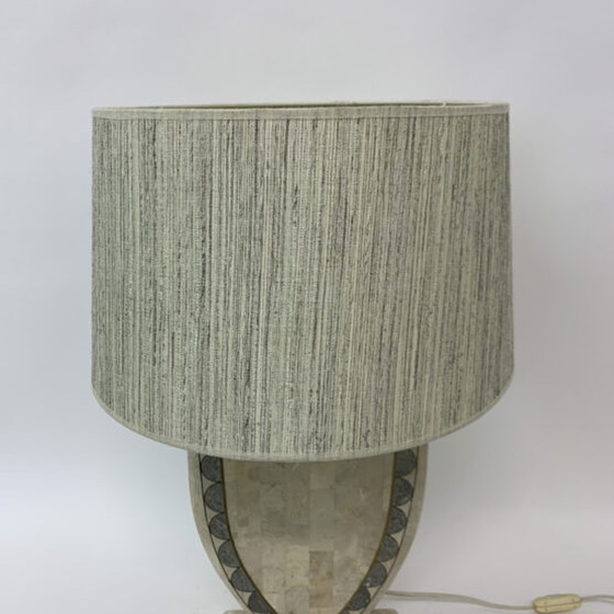 Image 1 of  Vintage Tessellated Marble Veneer Table Lamp from Maitland-Smith