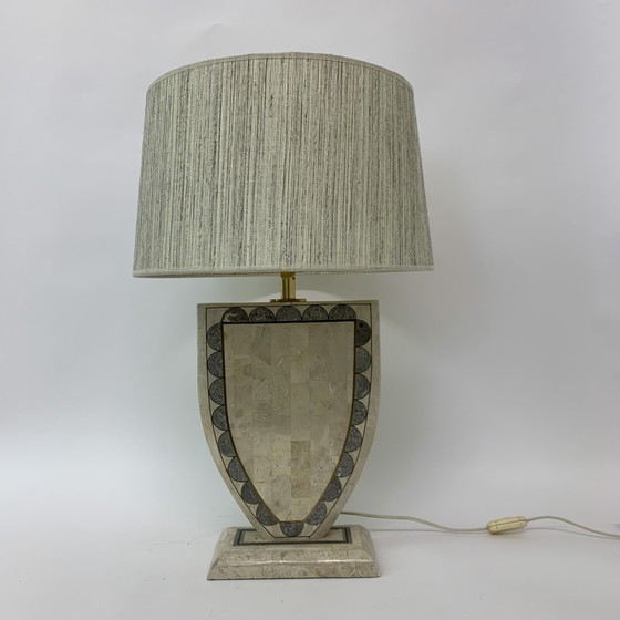 Image 1 of  Vintage Tessellated Marble Veneer Table Lamp from Maitland-Smith