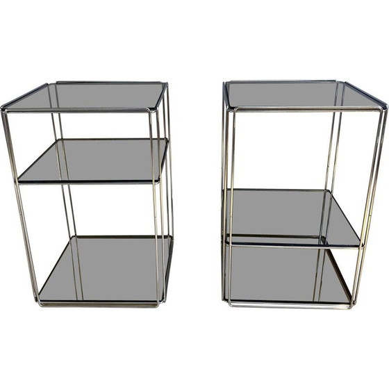 Image 1 of Pair of vintage Isocele side tables by Max Sauze, France 1970s