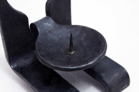 Image 1 of Brutalist Cast Iron Candlestick