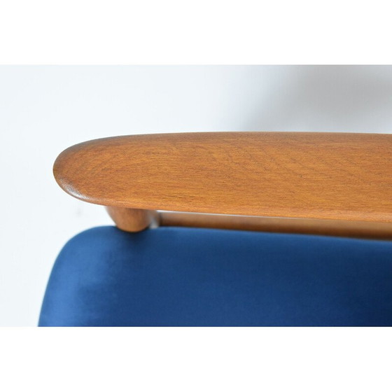 Image 1 of Vintage Armchair GFM64, icon  blue velvet 1960s