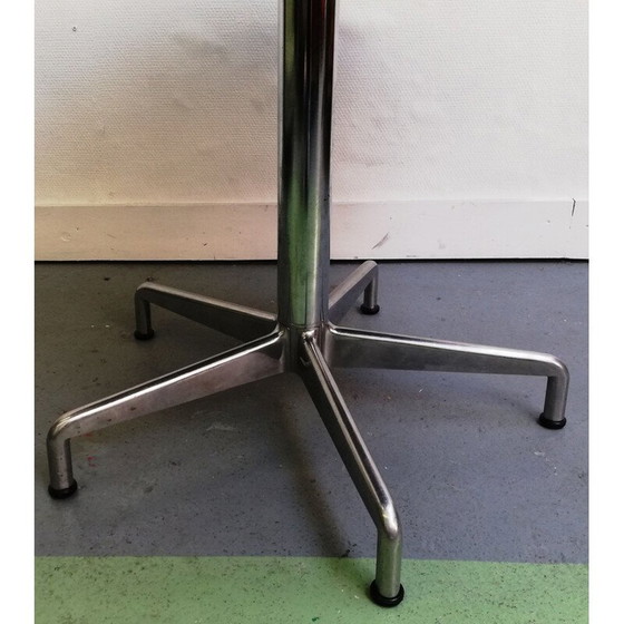 Image 1 of Tavolo rotondo vintage Castelli in legno e base in alluminio