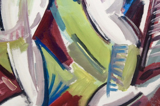 Image 1 of Abstract Modern Painting by COBRA Artist Martin Wollmer