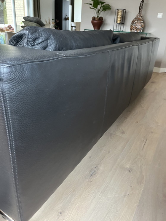 Image 1 of 2x Molinari sofa black Leather