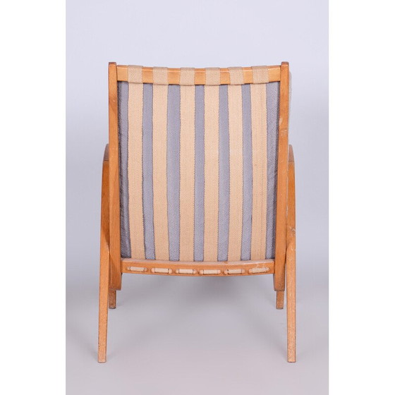 Image 1 of Poltrona vintage in rovere grigio di Jan Vanek, Cecoslovacchia 1950