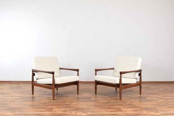 Image 1 of Mid-Century Oak Kolding Armchairs By Erik Wørts For Ikea, 1960S, Set Of 2