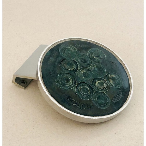 Image 1 of Vintage aluminum and ceramic door handle, France 1970