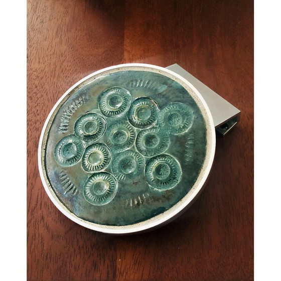 Image 1 of Vintage aluminum and ceramic door handle, France 1970