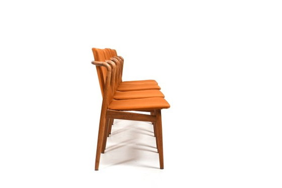 Image 1 of Organic Shaped Oak Chairs from Vamdrup Møbelfabrik, 1950s / 60s, Set of 4