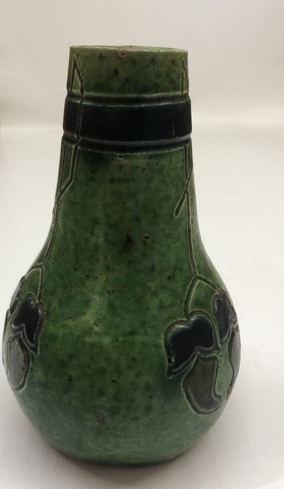 Image 1 of Art Deco Flemish Stoneware Vase