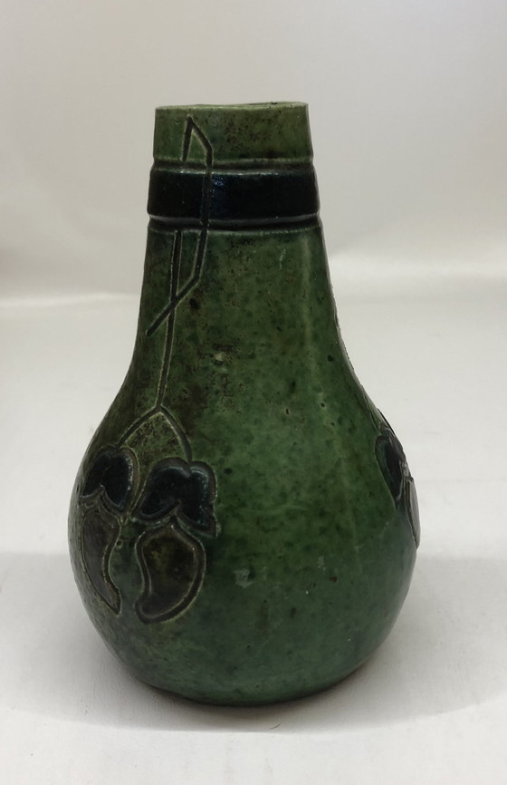 Image 1 of Art Deco Flemish Stoneware Vase