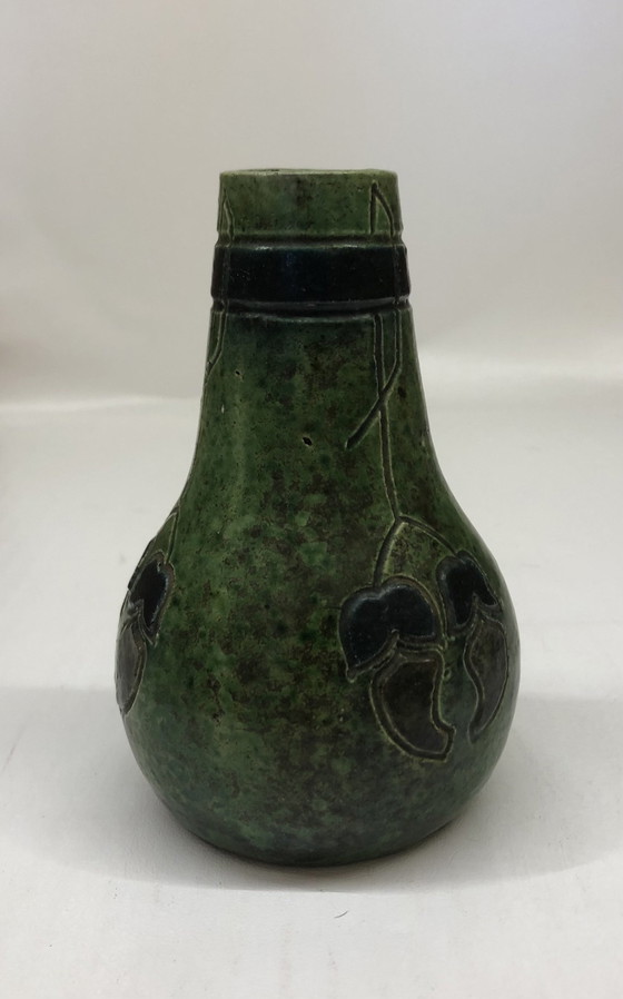 Image 1 of Art Deco Flemish Stoneware Vase