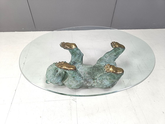 Image 1 of Brass Bear Coffee Table, 1970s