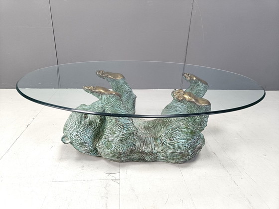 Image 1 of Brass Bear Coffee Table, 1970s