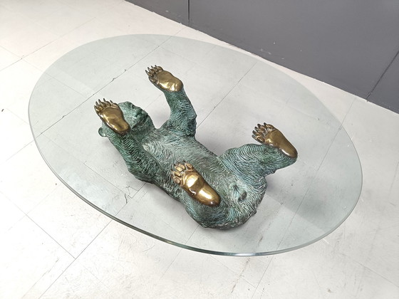 Image 1 of Brass Bear Coffee Table, 1970s