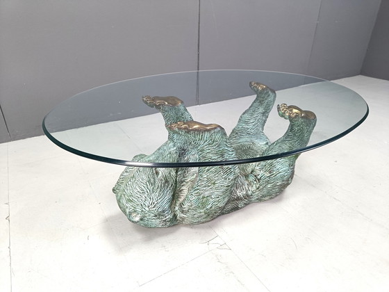 Image 1 of Brass Bear Coffee Table, 1970s