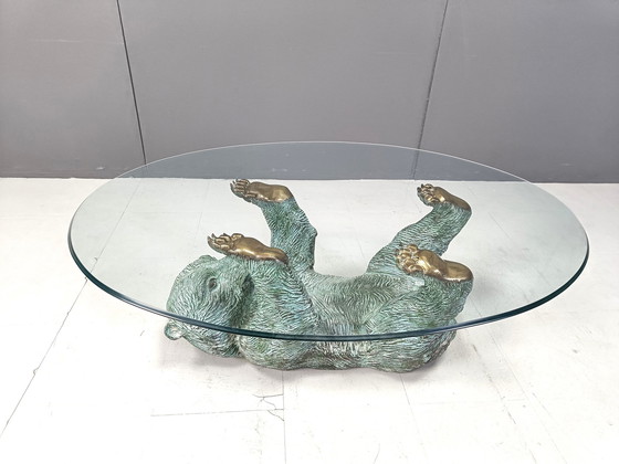 Image 1 of Brass Bear Coffee Table, 1970s