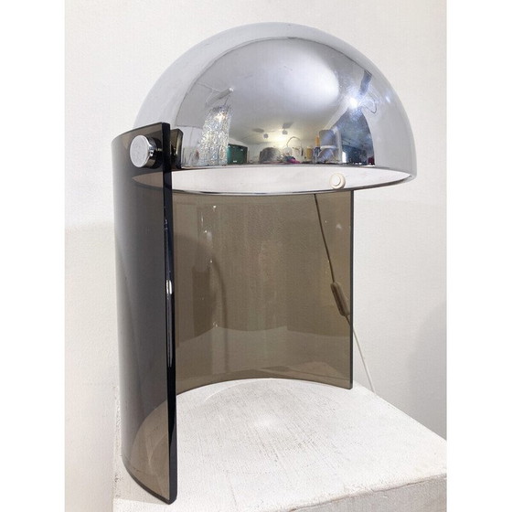 Image 1 of Coppia di lampade vintage in cromo e plexiglass, 1970