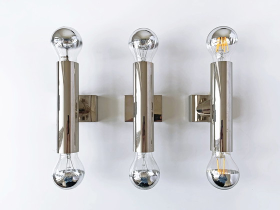 Image 1 of 3x Vintage Space Age wall lamps