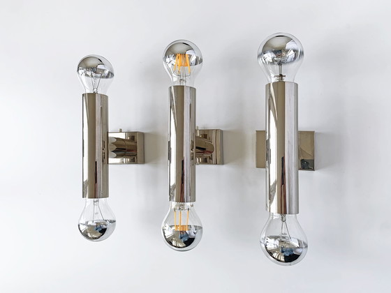 Image 1 of 3x Vintage Space Age wall lamps