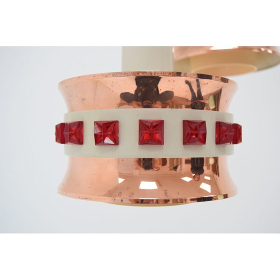 Image 1 of Vintage plastic and lacquered metal suspension, Denmark 1970