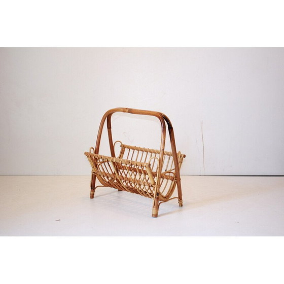 Image 1 of Vintage bamboo magazine rack by Franco Albini, 1960s