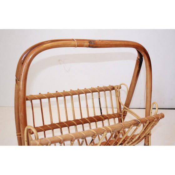Image 1 of Vintage bamboo magazine rack by Franco Albini, 1960s