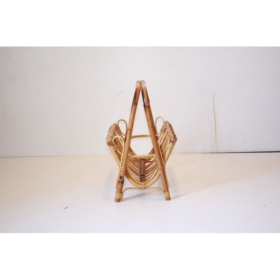 Image 1 of Vintage bamboo magazine rack by Franco Albini, 1960s