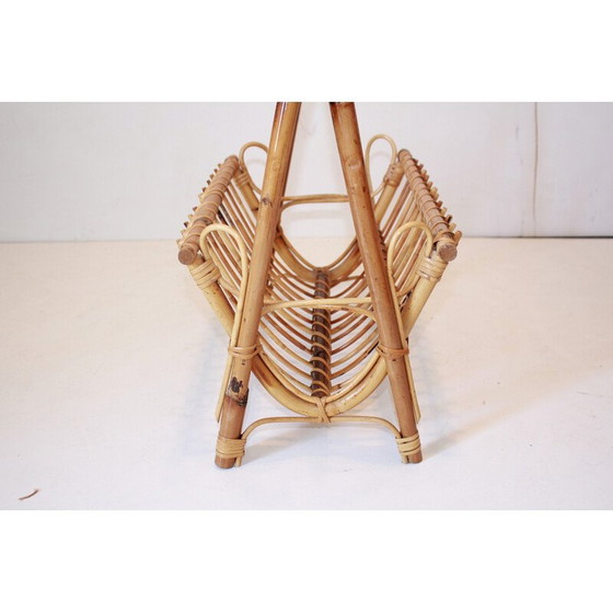Image 1 of Vintage bamboo magazine rack by Franco Albini, 1960s