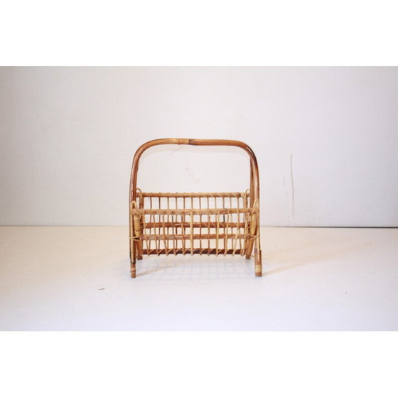 Image 1 of Vintage bamboo magazine rack by Franco Albini, 1960s