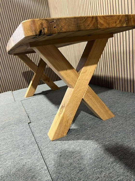 Image 1 of Barnwood Coffee Table Dane Oval X-Foot