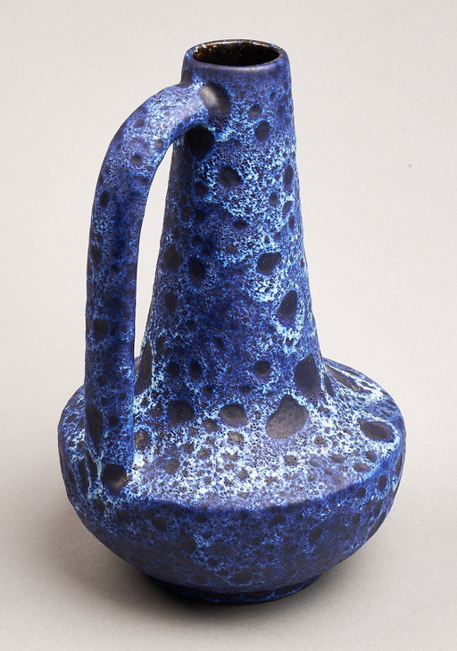 Blue Kreutz ceramic vase, Fat Lava