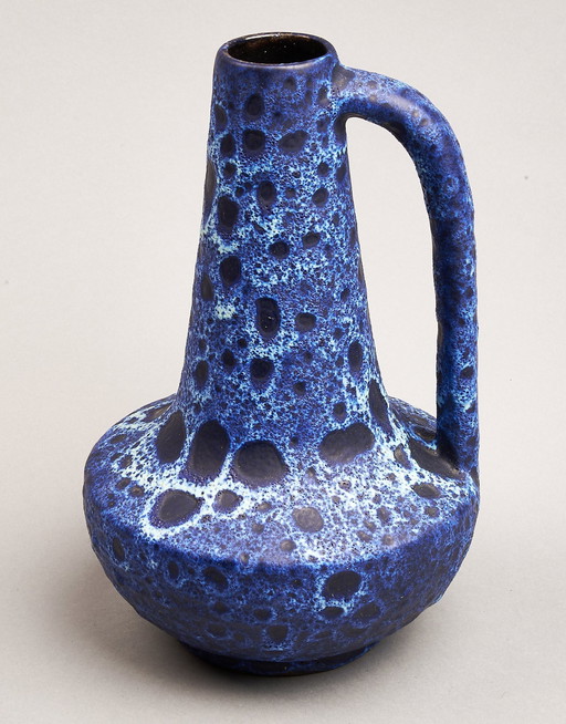 Blue Kreutz ceramic vase, Fat Lava