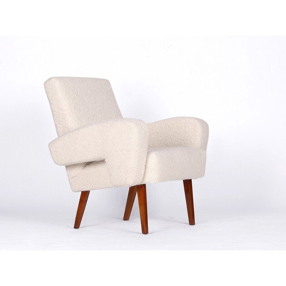 Image 1 of Vintage wood and wool armchair for Jitona, 1960s