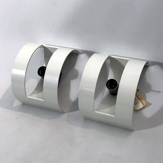 Image 1 of Pair of vintage Lido wall lamps by Stilux Milano, Italy 1960s