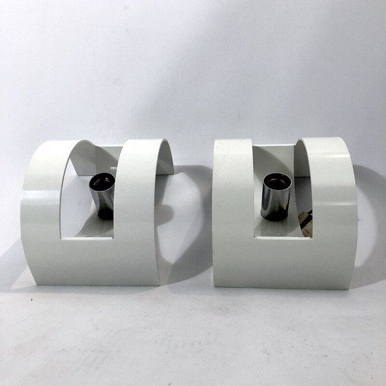 Image 1 of Pair of vintage Lido wall lamps by Stilux Milano, Italy 1960s