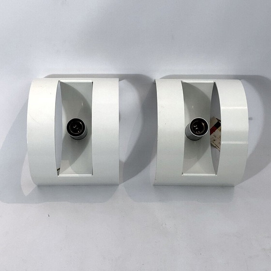 Image 1 of Pair of vintage Lido wall lamps by Stilux Milano, Italy 1960s