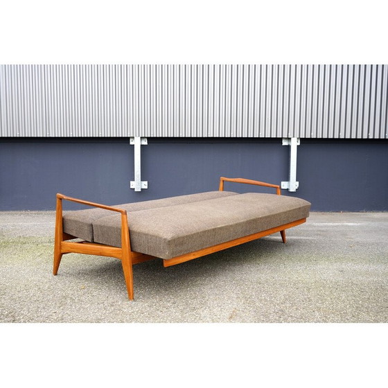 Image 1 of Vintage 2-seater folding teak sofa, Denmark 1960