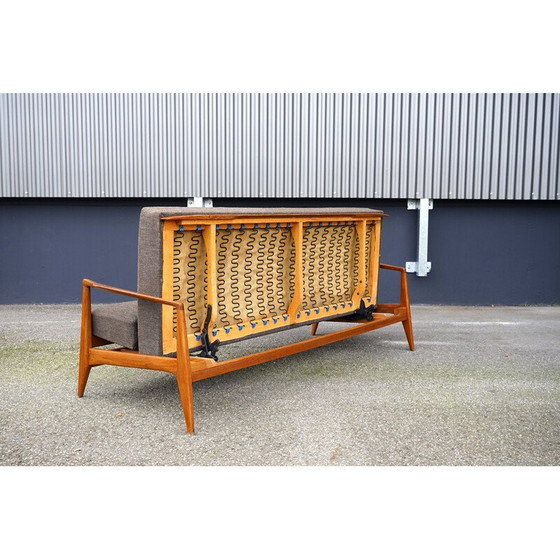 Image 1 of Vintage 2-seater folding teak sofa, Denmark 1960