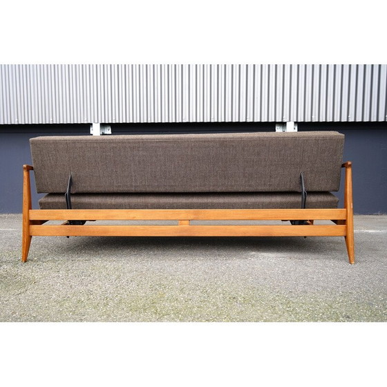 Image 1 of Vintage 2-seater folding teak sofa, Denmark 1960