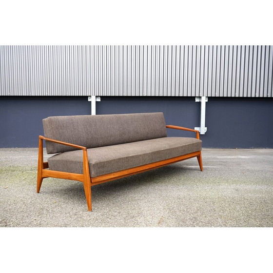 Image 1 of Vintage 2-seater folding teak sofa, Denmark 1960