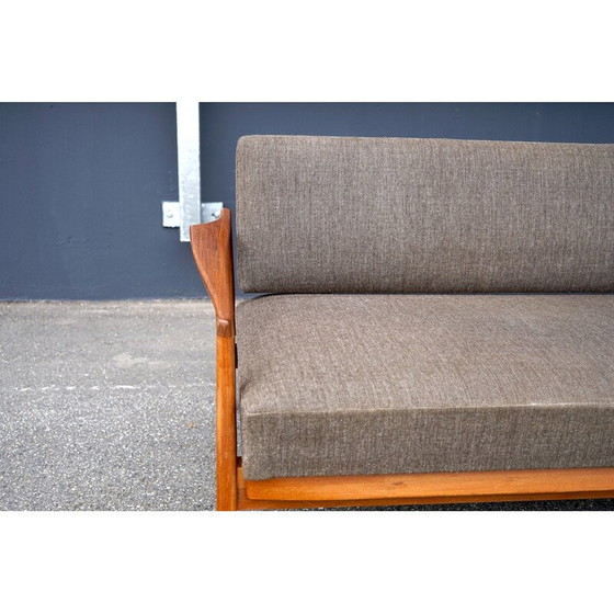 Image 1 of Vintage 2-seater folding teak sofa, Denmark 1960