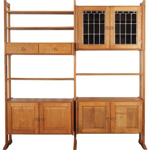 Oak system bookcase, Danish design, 1960s, designer: Henning Kjærnulf