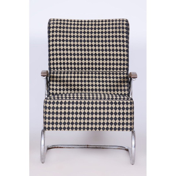 Image 1 of Pair of vintage Bauhaus armchairs in chrome steel by Vichr, Germany 1930