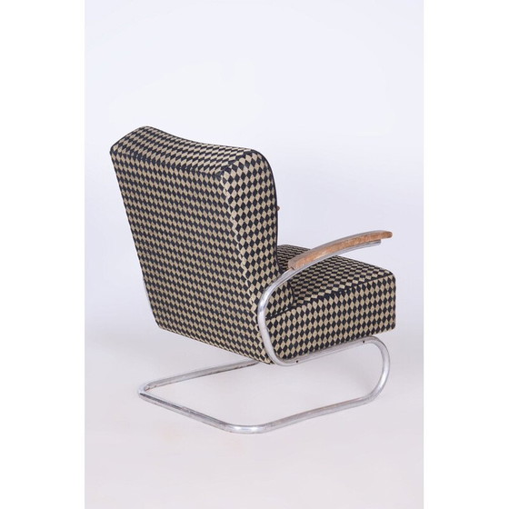 Image 1 of Pair of vintage Bauhaus armchairs in chrome steel by Vichr, Germany 1930