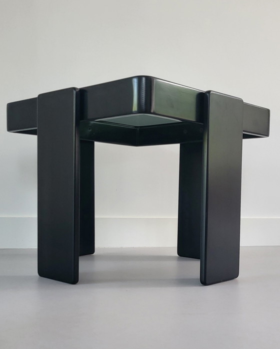 Image 1 of 2x Vintage black side tables.