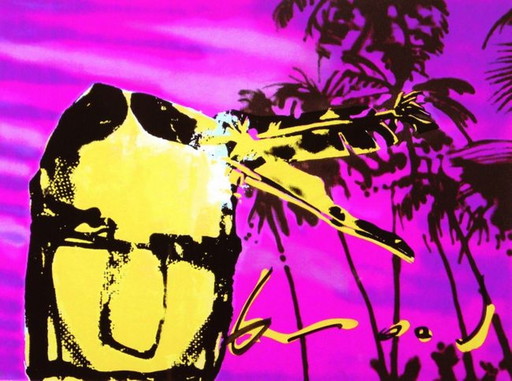 Herman Brood - Indiaan geel   /125 – lithos zeefdrukken, Paper, Modern