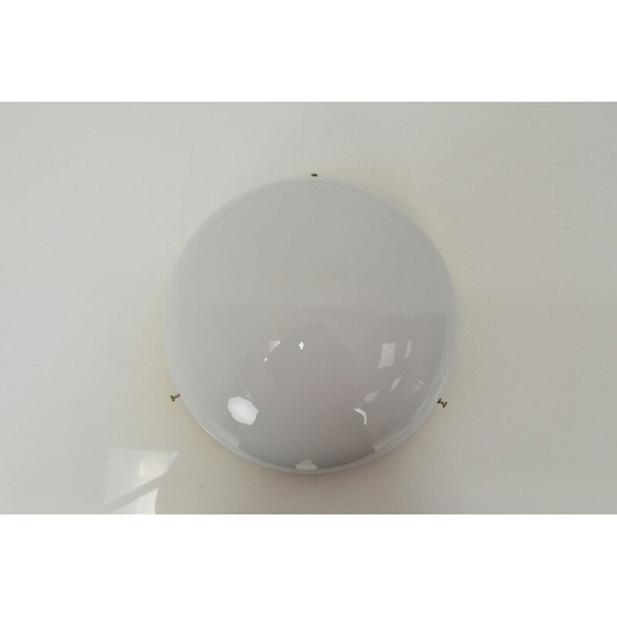 Image 1 of Lampada da soffitto vintage in bachelite e vetro opalino, Cecoslovacchia 1950