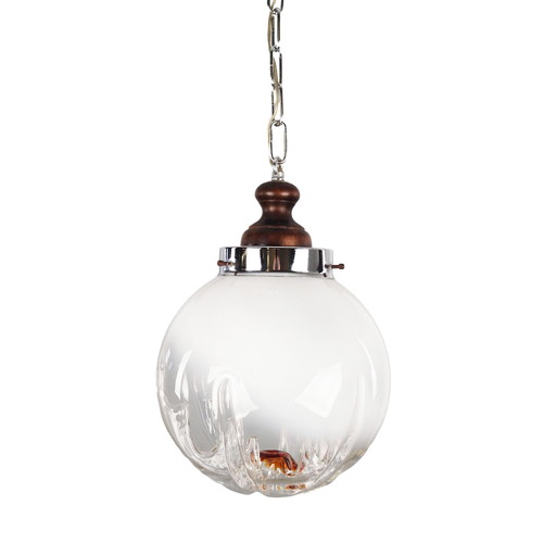 Pendant Lamp, Murano Glass, Italian Design, 1970S, Manufacture: Mazzega