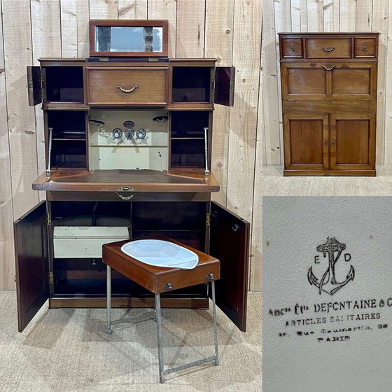 Image 1 of Vintage mahogany ship's cabin furniture, 1930